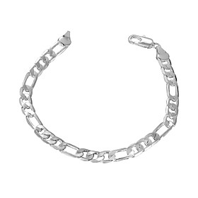 Lureme Silver Plated Geometry Link Chain Charm Bracelets For Women