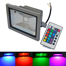 6000-6500/3000-3200 lm LED Floodlight 1 leds COB Waterproof Remote-Controlled Warm White Cold White RGB AC 85-265V