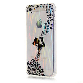 Per Custodia iPhone 5 Transparente Custodia Custodia posteriore Custodia Farfalla Morbido TPU iPhone SE\/5s\/5