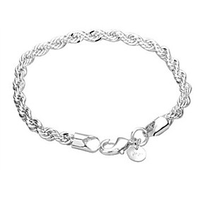 Missing U Copper / Silver Plated Bracelet Chain Link Bracelets / Wrap Bracelets Daily / Casual 1pc