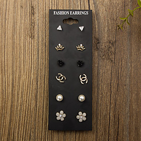 6pair /set Stud Earrings Jewelry Set