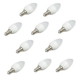 10pcs 3W 200lm E14 LED Candle Lights C35 8 LED Beads SMD 2835 Decorative Warm White Cold White 220-240V