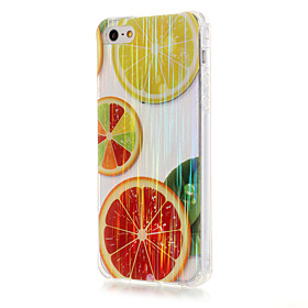 Per Custodia iPhone 5 Resistente agli urti \/ Fantasia\/disegno Custodia Custodia posteriore Custodia Frutta Morbido TPU iPhone SE\/5s\/5