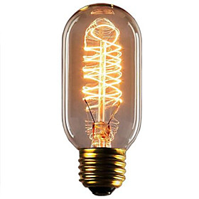 1pc 40W E26 / E27 T45 Warm White 2300k Retro Dimmable Decorative Incandescent Vintage Edison Light Bulb 220-240V