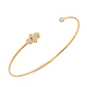 Fashion Bangles For Women 2016 Bracelet Crystal Fatima Palm Cuff Bracelets Indian Jewelryl Christmas Gifts