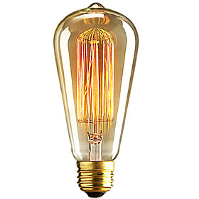 1pc 40W E26 / E27 ST64 Warm White 2300k Retro Dimmable Decorative Incandescent Vintage Edison Light Bulb 220-240V