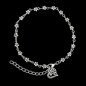 Beach Style Silver Color Metal Flower Charms Anklets Christmas Gifts