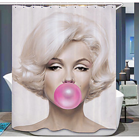 Shower Curtains Modern Poly / Cotton Blend Novelty Machine Made