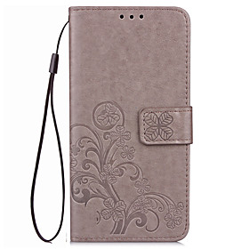 KARZEA Clover PatternTPU and PU Leather Case with Stand for Xiaomi MI 5 MI Max Redmi2 2A Redmi3 Redmi Note3
