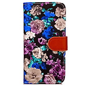 Per Custodia iPhone 7 \/ Custodia iPhone 7 Plus \/ Custodia iPhone 6 A portafoglio Custodia Integrale Custodia Fiore decorativo Resistente