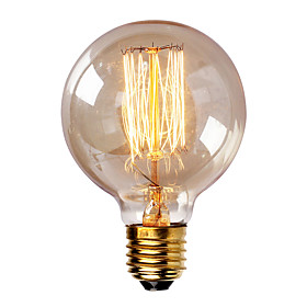 1pc 40W E26 / E27 G80 Warm White 2300k Retro Dimmable Decorative Incandescent Vintage Edison Light Bulb 220-240V