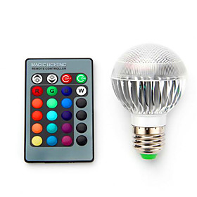 3.5W 200-300lm E14 E26 / E27 B22 LED Smart Bulbs G60 1 LED Beads Integrate LED Dimmable Decorative Remote-Controlled RGB 85-265V