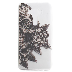 For ASUS Zenfone 3 ZE552KL Zenfone 3 ZE520KL Case Cover Skull Flower Pattern High Permeability Painting TPU Material Phone Case