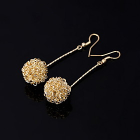 Drop Earrings Jewelry Alloy Simple Style Gold Silver Jewelry Wedding Party Daily Casual 1 Pair