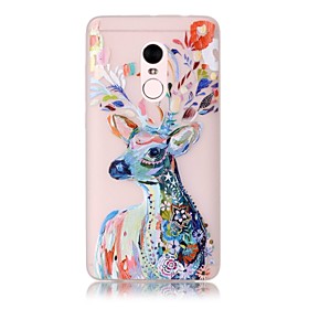 For Glow in the Dark / Translucent Case Back Cover Case Deer Soft TPU Xiaomi Redmi Note 4 Redmi Pro