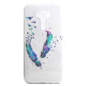 For ASUS Zenfone 3 ZE552KL Zenfone 3 ZE520KL Case Cover Feather Pattern High Permeability Painting TPU Material Phone Case