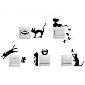 Animals Wall Stickers Plane Wall Stickers Decorative Wall Stickers Light Switch Stickers, Vinyl Home Decoration Wall Decal Wall Switch