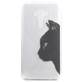 For ASUS Zenfone 3 ZE552KL Zenfone 3 ZE520KL Case Cover Black Cat Pattern High Permeability Painting TPU Material Phone Case