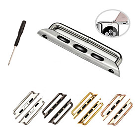 1 Pair Seamless Metal Connector Clasp Watch Band Buckle And Screwdriver For Apple Watch
