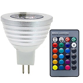 3W 280lm GU5.3(MR16) LED Spotlight MR16 1 LED Beads COB Dimmable Decorative Remote-Controlled RGB 12V
