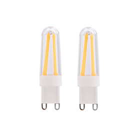 2pcs 4W 400lm E14 G9 LED Filament Bulbs T 4 LED Beads COB Dimmable Warm White Cold White 220-240V