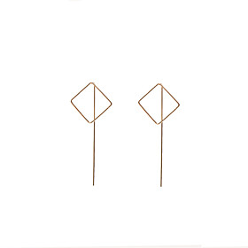 Non Stone Square Geometric Stud Earrings Jewelry Geometric Euramerican Fashion Cross Party Daily Casual Copper 1 Pair