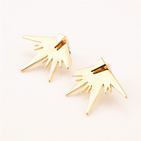 Non Stone Triangle Shape Stud Earrings Jewelry Geometric Euramerican Fashion Cross Daily Casual Alloy 1 Pair