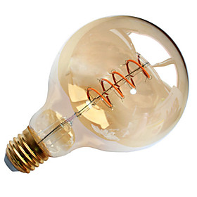1pc 4W 300-400lm E26 / E27 LED Filament Bulbs G95 1 LED Beads COB Soft Filament Decorative Warm White 220-240V
