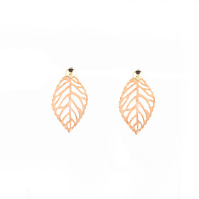 Non Stone Leaf Stud Earrings Jewelry Unique Design Euramerican Personalized Daily Casual Alloy 1 Pair