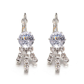 2017 New Fashion Jewelry Crystal Rhinestone Geometric Earringstassel Drop Earrings Wedding Party Accessories