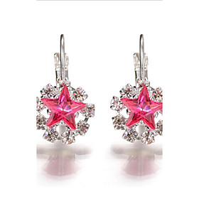 2017 New Popular Crystal Rhinestone Star Earrings Jewelry Fashion Wedding Party Accessories