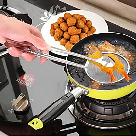Kitchen Multi-function Strainers With Clamp Stainless Steel Cooking Tools
