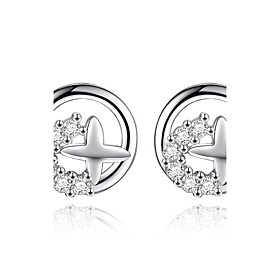 Stud Earrings Unique Design Sterling Silver Star Jewelry For Wedding Party Daily Casual 1 Pair