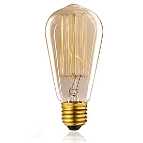 1pc 60 W E26 / E27 ST58 Incandescent Vintage Edison Light Bulb 220-240 V