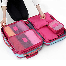 Textile Plastic Oval Novelty Multi-functional Home Organization, Six-piece Suit Storage Bags
