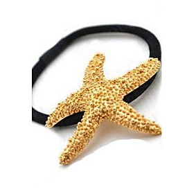 Hair Ties Golden Starfish Hair Bands Korea Headdress Girl Hair Jewelry Gift Beach