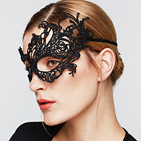 Gothic Style Black Lace Mask For Wedding Party