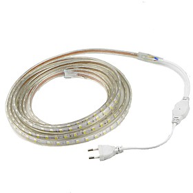 3M 5050 LED Strip Light Waterproof Outdoor IP67 60leds/m Flexible Tape Rope /Warm White /White /Red /Yellow /Blue/ Green and EU Plug(AC 220V-240V)