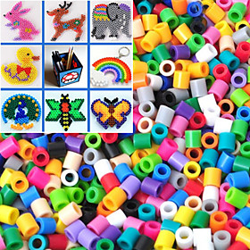 Approx 500pcs/bag 5mm Mixed Color Fuse Beads Hama Beads Diy Jigsaw Eva Material Safty For Kids