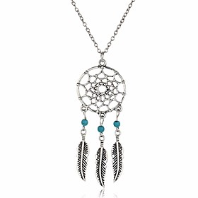 Bohemia Feather Long Chain Vintage Tassel Dream Catcher Necklaces Pendants Women Dreamcatcher Charm Jewelry