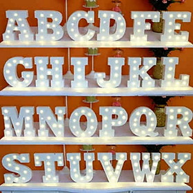 1set 26 Letters Alphabet LED Night Light Battery Powered DIY Free Combination Romantic Decoration Wedding Creative