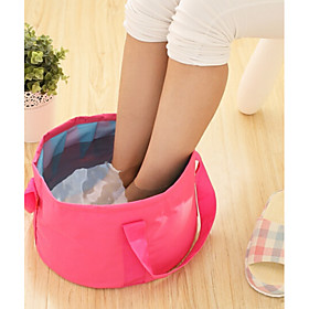 Textile Plastic Oval Waterproof Pouches Portable Travel Home Organization, 1pc Laundry Bag Basket