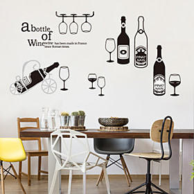 Fashion Food Beverage Wall Stickers Plane Wall Stickers Decorative Wall Stickers, Plastic Home Decoration Wall Decal Wall