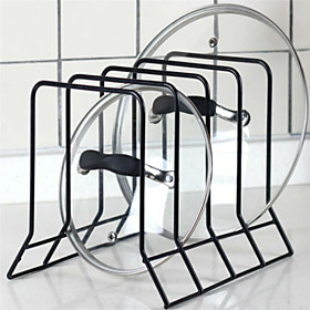 1pc Pot Lid Holders Metal Easy To Use Kitchen Organization