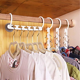 Plastic Rectangle Geometric Pattern Home Organization, 1set Hangers