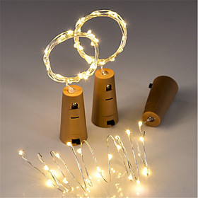 3pcs 15-LED 0.75M Copper Wire String Light with Bottle Stopper for Glass Craft Bottle Fairy Valentines Wedding Decoration Lamp Party