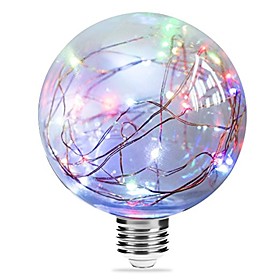 1pc 3W 250lm E27 LED Filament Bulbs G95 33 LED Beads Integrate LED Starry Multi Color Pink Blue 85-265V