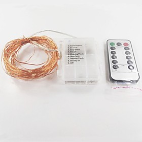 1pc 10M 100 Leds Copper Wire Fairy String Lights Decorative Lights for Holiday Wedding Party with Remote Controller
