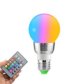 1pc 5W 400lm E14 / E26 / E27 LED Globe Bulbs 5 LED Beads SMD Dimmable / Remote-Controlled / Decorative RGBW 85-265V / RoHS