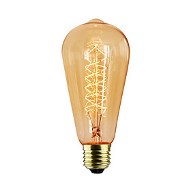 1pc 60 W E26 / E26 / E27 / E27 ST64 Incandescent Vintage Edison Light Bulb 220-240 V